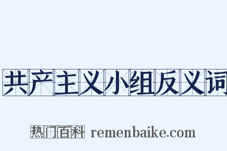共产主义小组反义词是什么意思的图片